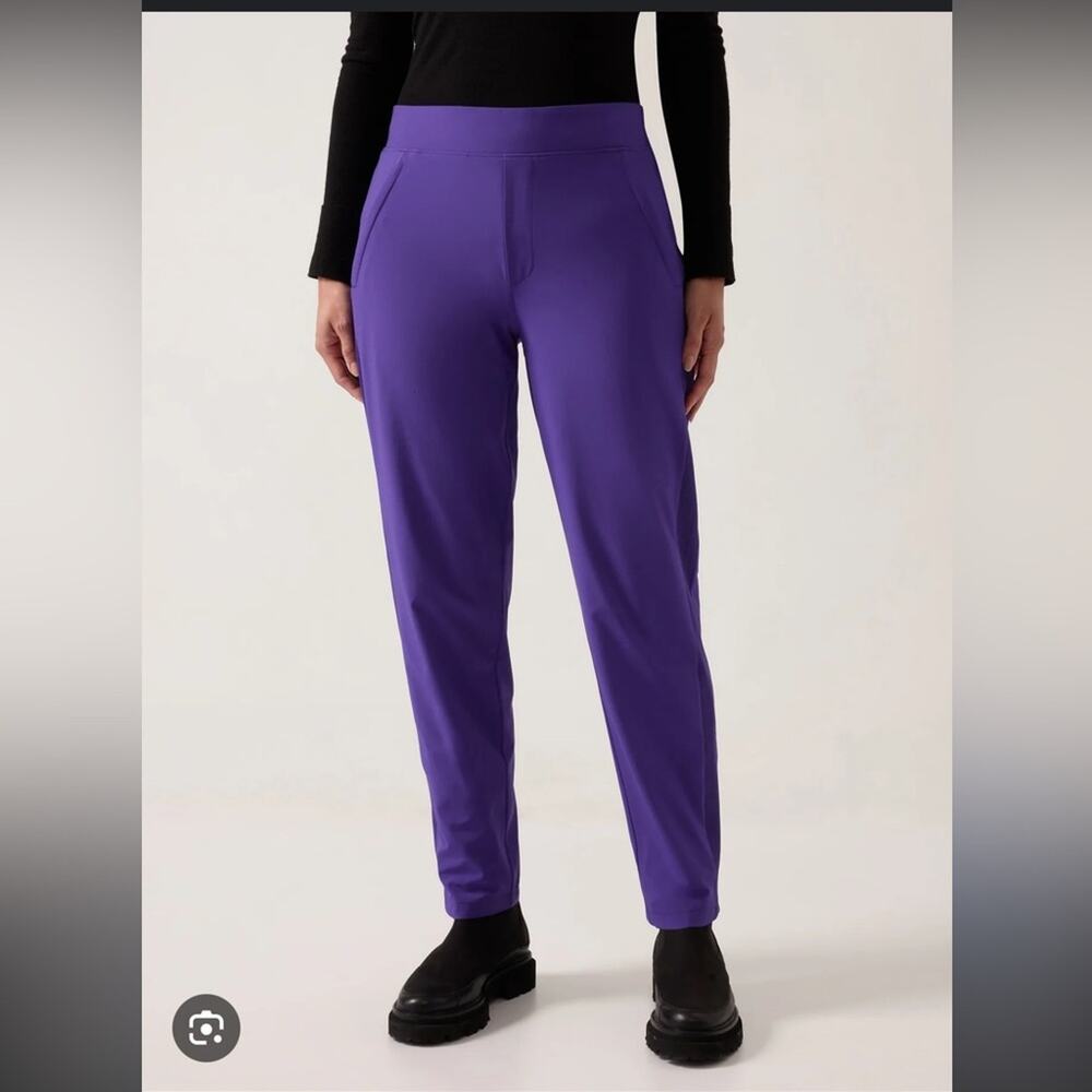 Athleta NEW Brooklyn Lined Pants in Noble Blue Purple 12